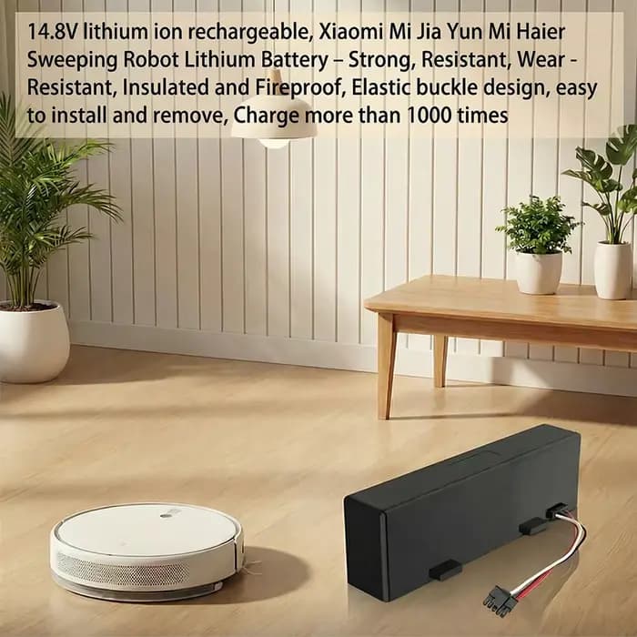 Batterie Li-ion 14.4V pour STYTJ02YM 2800 ~ 9800mAh, pour aspirateur Mijia Mop Pro Yunmi MVVO1-JG Haier JX37