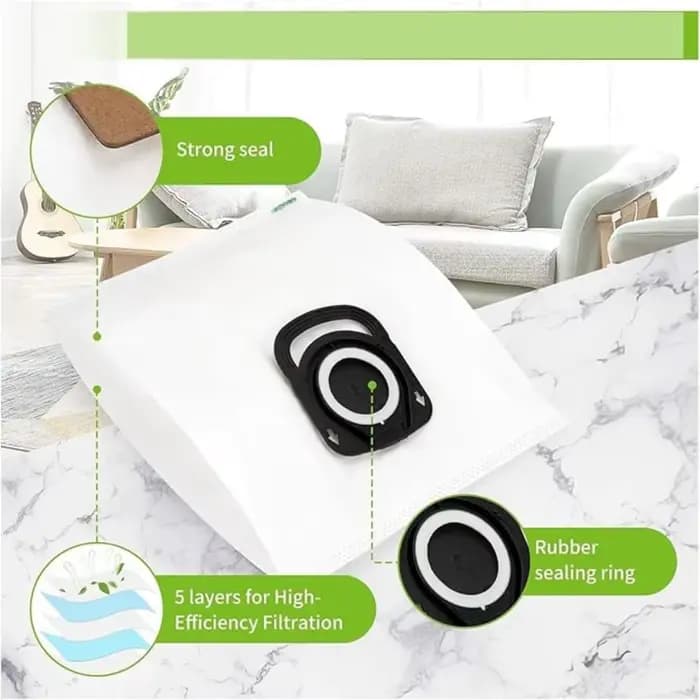 Paquet de 10 sacs à poussière sous vide compatibles pour Rowenta hygiène +