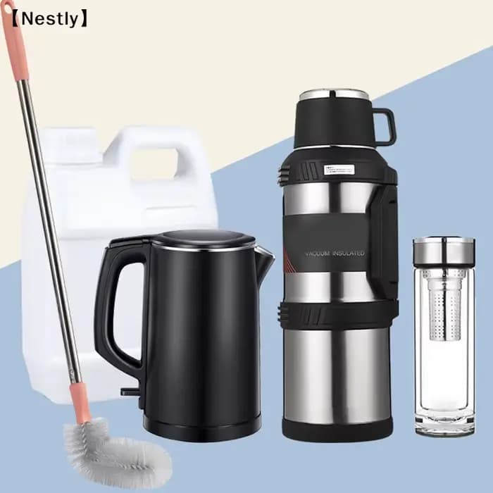 Brosse de nettoyage pour seau avec tige en acier inoxydable