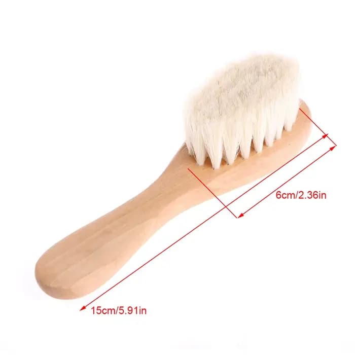 Brosse à manche en bois pour bébé