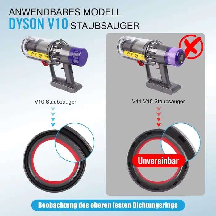 Pièce de rechange pour aspirateur sans fil Dyson V10 SV12 : grand bac de collecte de poussière
