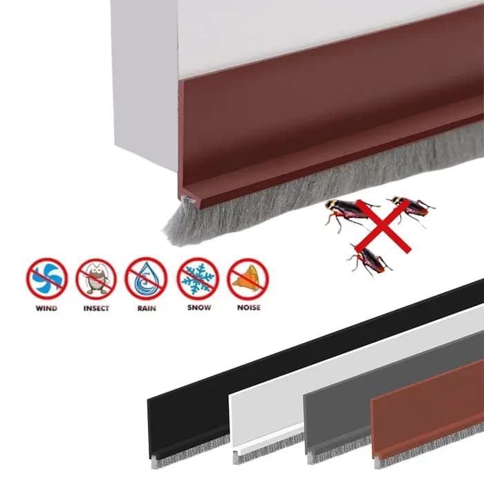 Joint de porte anti-courant d'air avec brosse