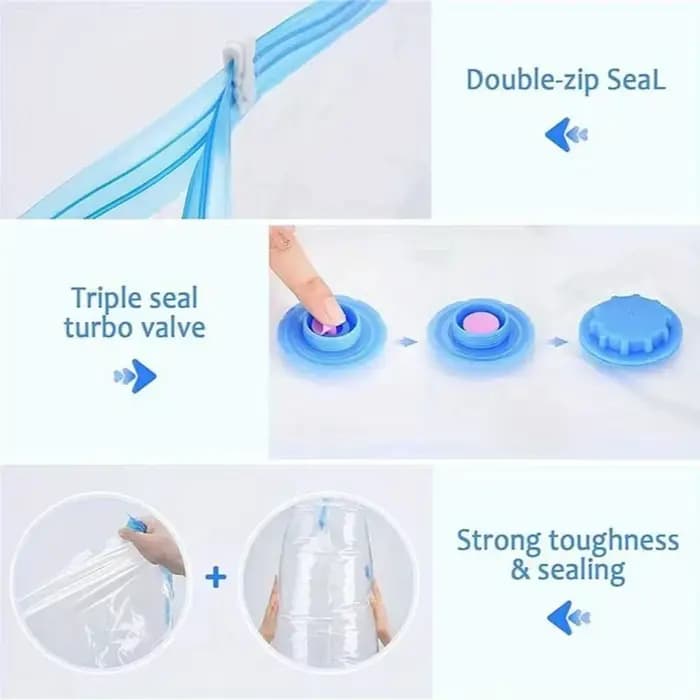 Lot de 3/5/10 Sacs de Rangement sous Vide pour Vêtements et Literie