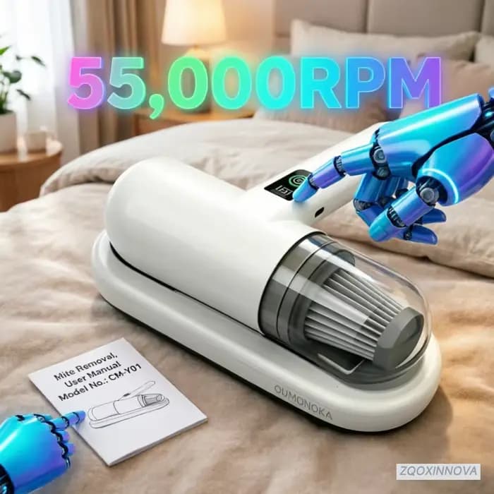 Aspirateur intelligent sans fil pour éliminer les acariens, nettoyeur de literie domestique, machine portative sans fil, robot de nettoyage en profondeur des acariens