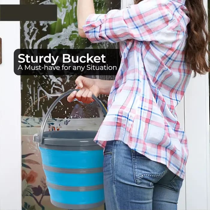 Seau à eau pliable en silicone de 10 L