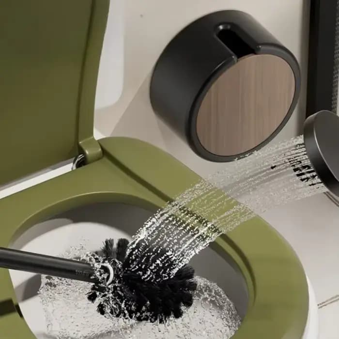 Brosse de toilette murale sans poinçonnage