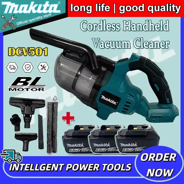 Aspirateur sans fil portatif Makita DCV501 sans balais pour véhicule
