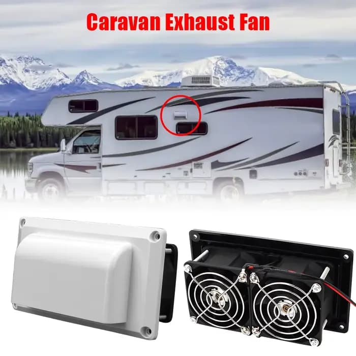 12V 25W caravane côté évent Ventilation ventilateurs d'échappement Kit de sortie accessoires de voiture pour
