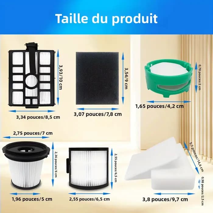 HOME TIMES 12 pièces accessoires Vacuun pour Shark IW3511/IW1111 Detect Pro nettoyeur sans fil