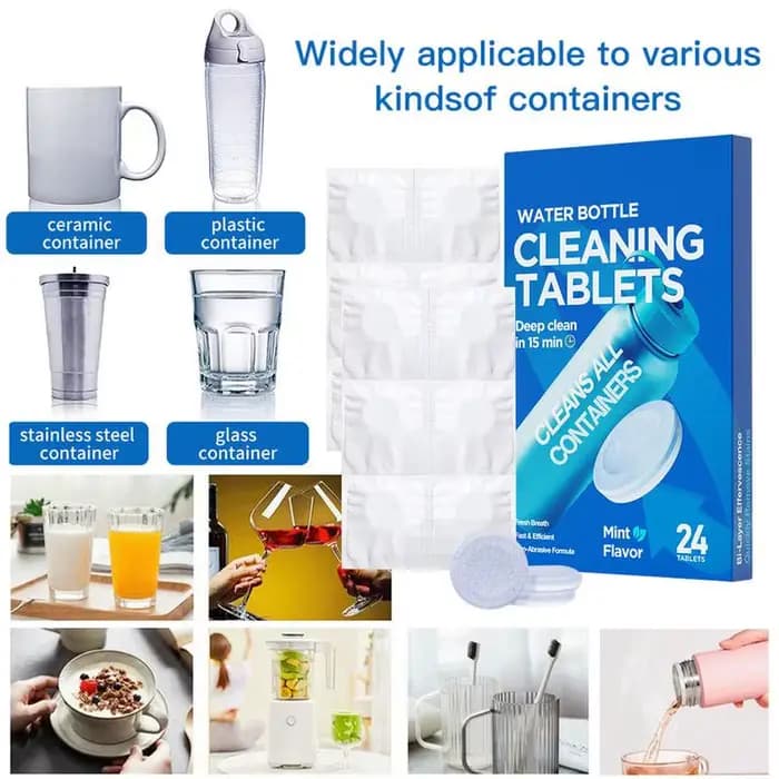 Bouteille d'eau effervescente pour détartrage et nettoyage de cuisine