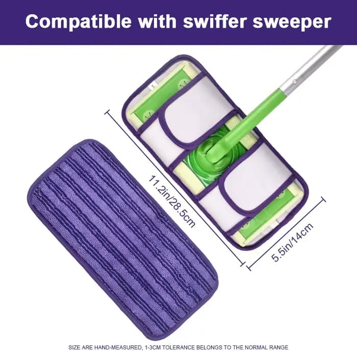 Tampons de vadrouille en microcarence réutilisables pour Swiffer Backing Jet