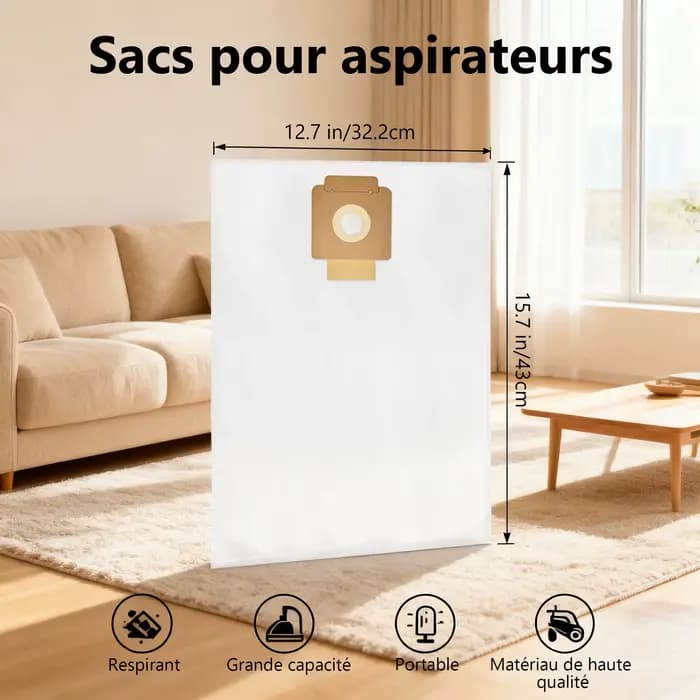Sacs à poussière pour aspirateur Karcher série T7/1 T9/1 T10/1 T12/1