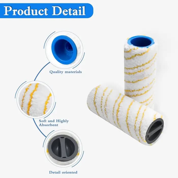 Rouleaux de Rechange Brosses de Nettoyage Accessoire Remplacement