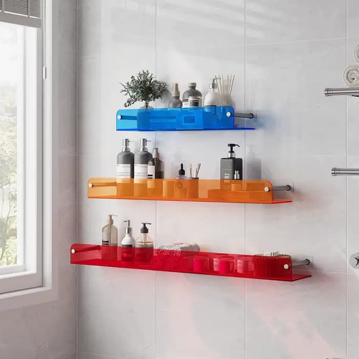 Étagère murale en acrylique pour salle de bain