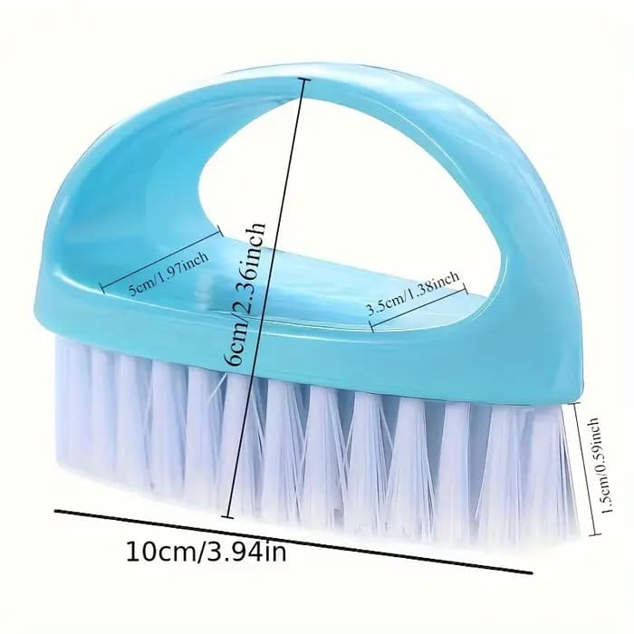 Brosse de nettoyage polyvalente colorée avec poignée ergonomique et poils anti-rayures – Idéal pour salle de bain