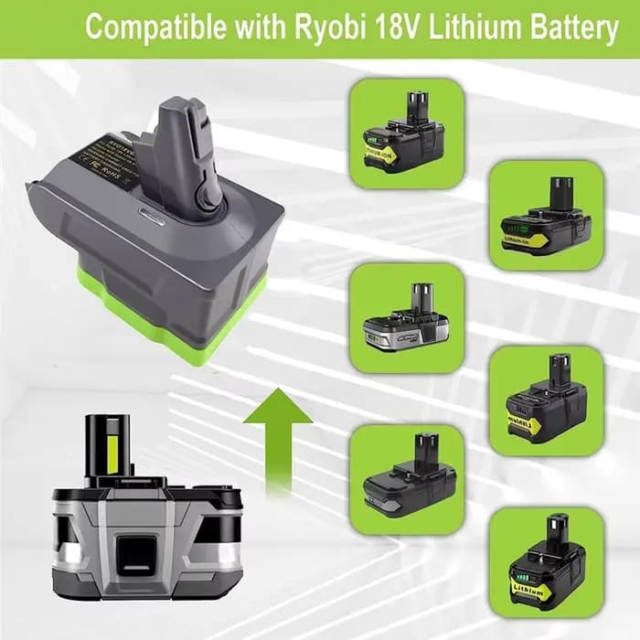 Adaptateur de batterie pour aspirateur Ryobi