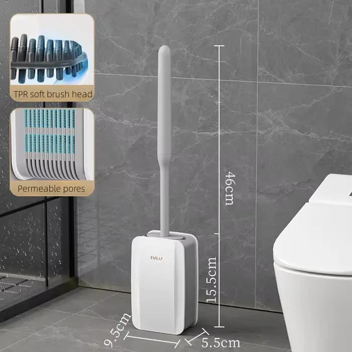 Brosse de toilette en Silicone anti-fuite d'eau avec Base