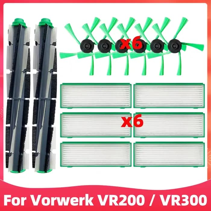 Accessoires de remplacement adaptés à l'aspirateur Vorwerk VR200 / VR300 : brosse principale en caoutchouc