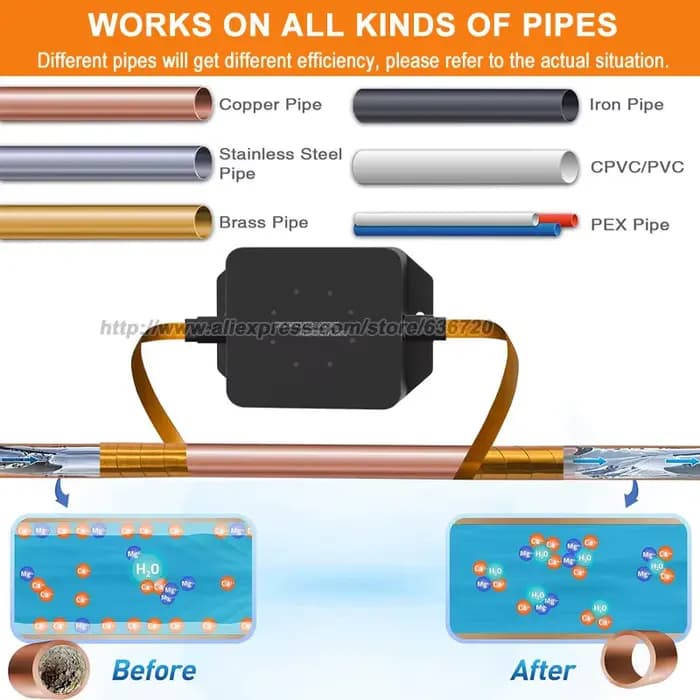 Solution de détartrant d'eau électronique capacitif pour toute la maison