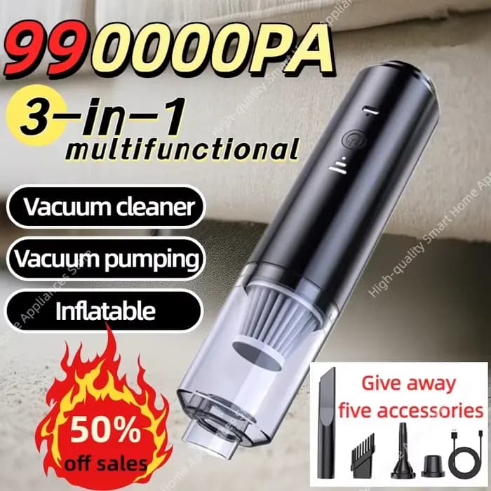 990000pa sans coin mort puissant aspirateur maison intelligente gonflable sans fil