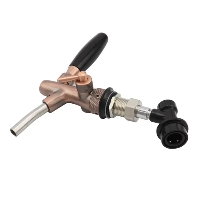 Robinet de bière réglable pour brassage à domicile, avec déconnexion de verrouillage à bille liquide pour la brassage de bière Cornelius Keg G5/8 ", robinet adaptateur rapide
