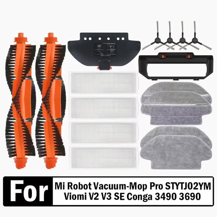 Pour Xiaomi Mi Robot aspirateur-vadrouille Pro STYTJ02YM Viomi V2 V3 SE Conga 3490 3690 accessoires brosse latérale principale filtre Hepa pièces de vadrouille
