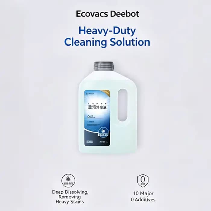 Solution de nettoyage haute performance pour robot aspirateur Ecovacs (1L) pour la famille DEEBOT X11/accessoires X12 OmniCyclone