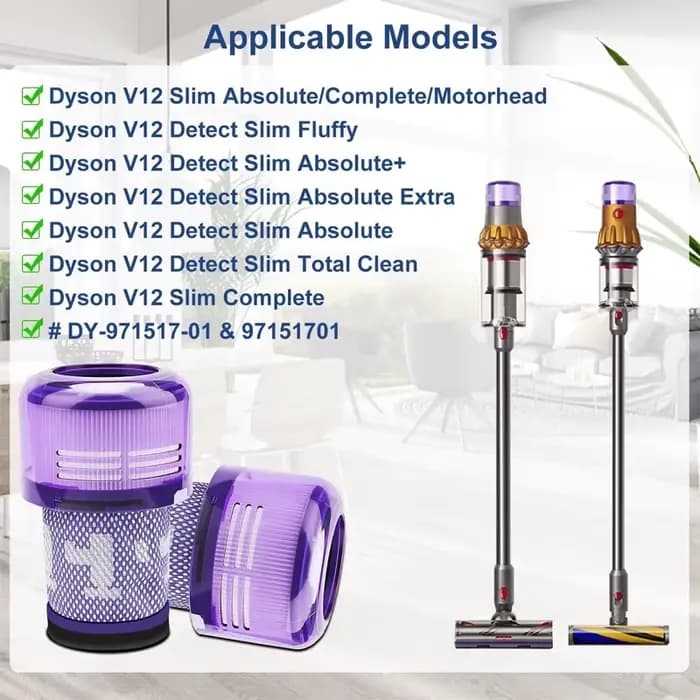 1-4 pièces filtres pour Dyson V12 détecter mince