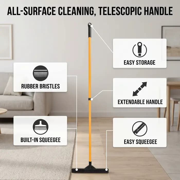 Brosse à poils d'animaux multifonctionnelle pour tapis