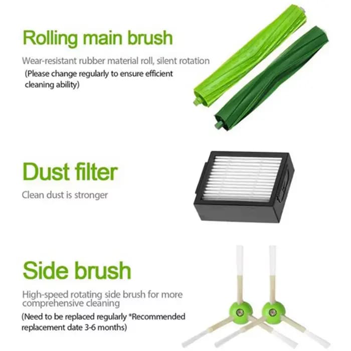 Brosse latérale principale et filtre HEPA pour aspirateur