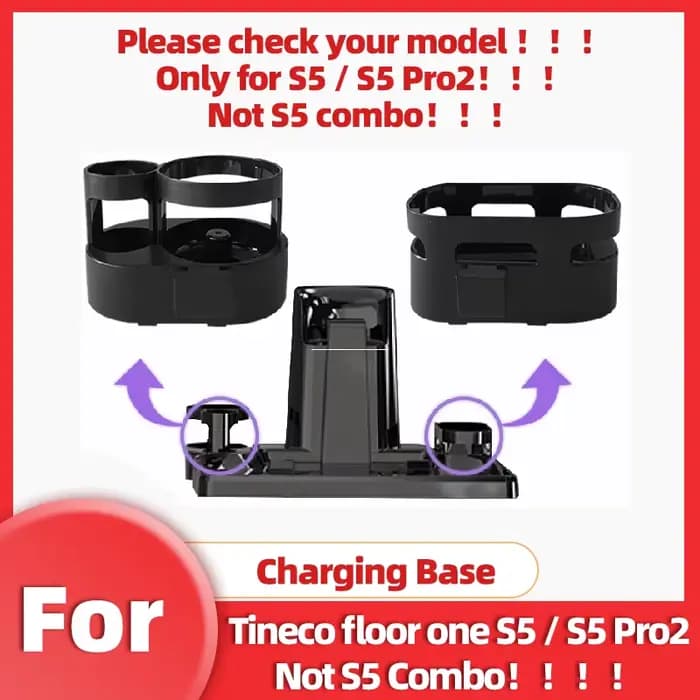 Pour Tineco Floor One S5 /S5 pro2 /iFloor 5 aspirateur et laveuse sans fil intelligent chargeur d'origine Base de chargement Dock support d'accessoires