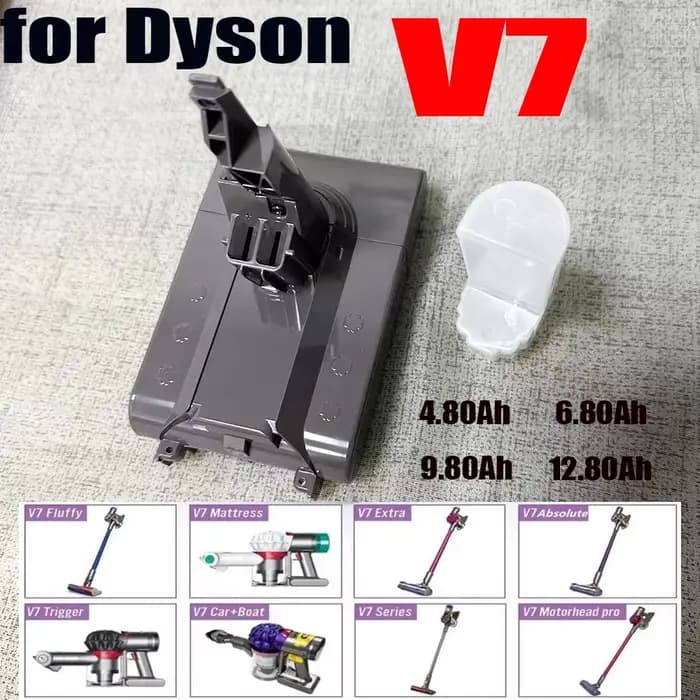 2025 nouveau modèle adapté à la batterie d'aspirateur Dyson série V7/SV11 21.6V 12800mAh accessoires