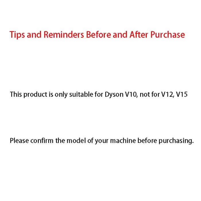 Accessoires pour aspirateur Dyson V10 SV12 Cyclone Animal
