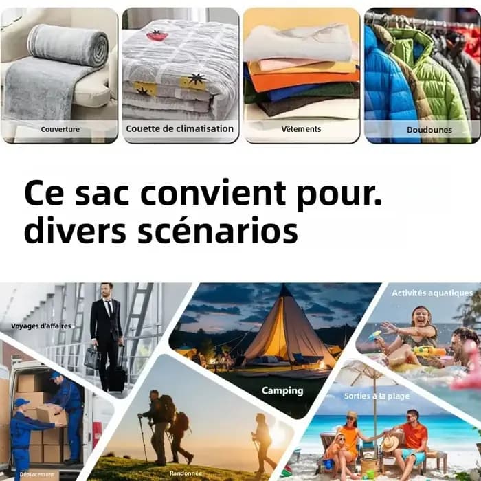 Sacs de compression sous vide pour bagages de voyage
