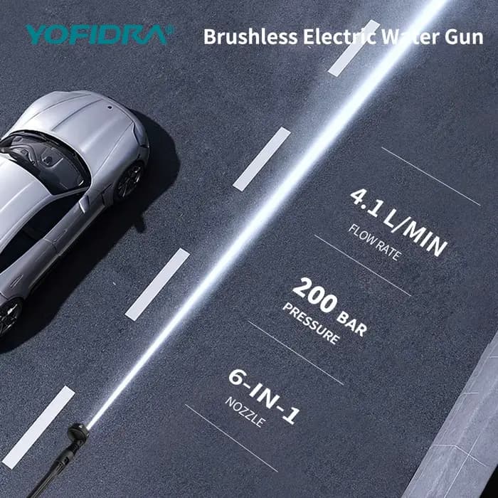 Nettoyeur haute pression électrique sans fil YOFIDRA 200 bars