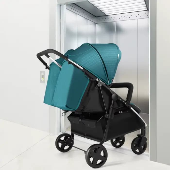 Poussette jumelle légère pour bébé, deuxième enfant, assis et couché, poussettes non détachables, côte à côte
