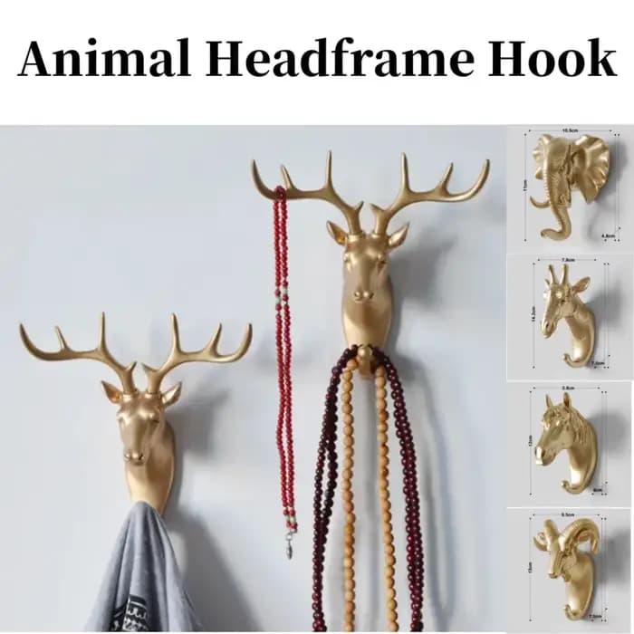 Crochet mural tête d'animal