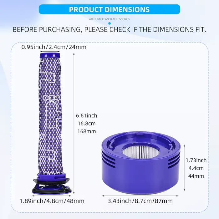 Filtres HEPA pour aspirateur Dyson V7 V8 SV10 SV11