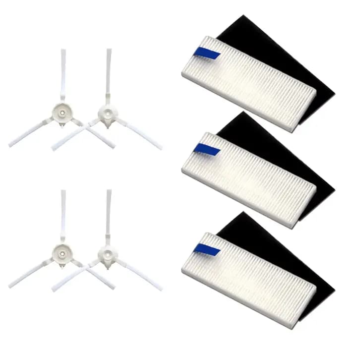 Filtre à brosse latérale HEPA pour aspirateur robot Tefal Rowenta Explorer 20 40 50 75 RG7687/RR7687WH série Smart Force balayage x3