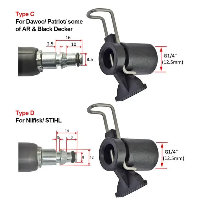 Convertisseur de connecteur de tuyau de nettoyeur haute pression pour Karcher Bosche AR Black Decker Patriot Dawoo