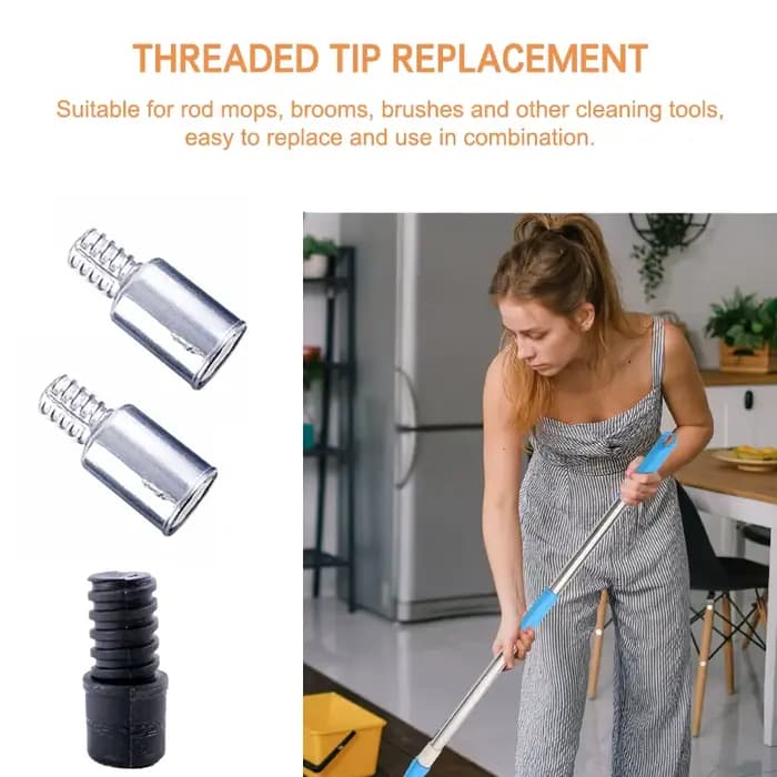 Adaptateur de balai avec poteaux d'extension filetés