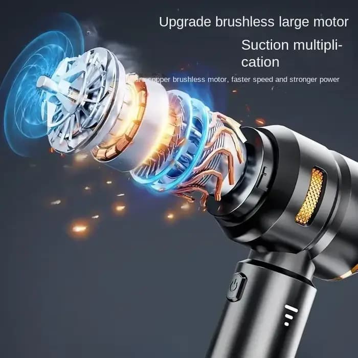 Aspirateur de voiture haute puissance Portable sans fil moteur sans brosse Machine de nettoyage plumeau d'air puissant pour appareil ménager