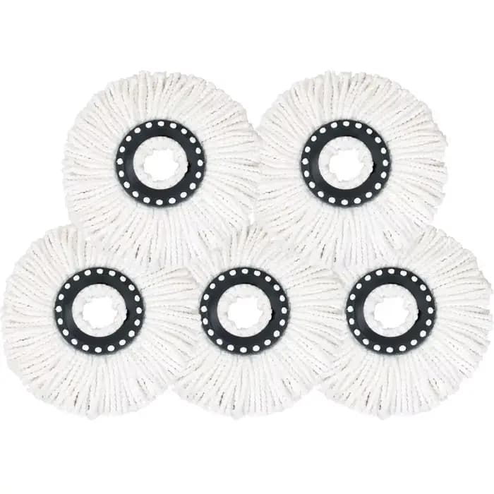 Tête de Vadrouille Ronde Universelle Rotative en Microfibres de 16mm