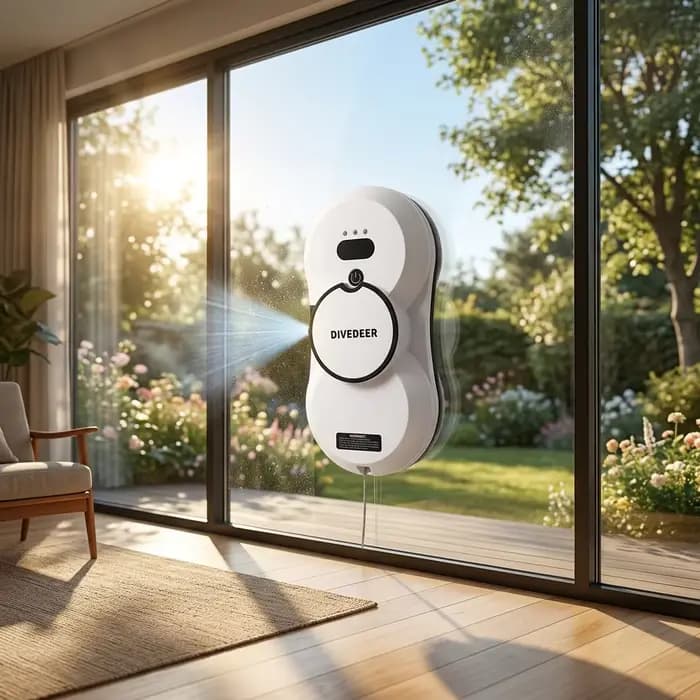 DIVEDEER Robot de nettoyage intelligent pour la maison avec fonction de pulvérisation d'eau automatique