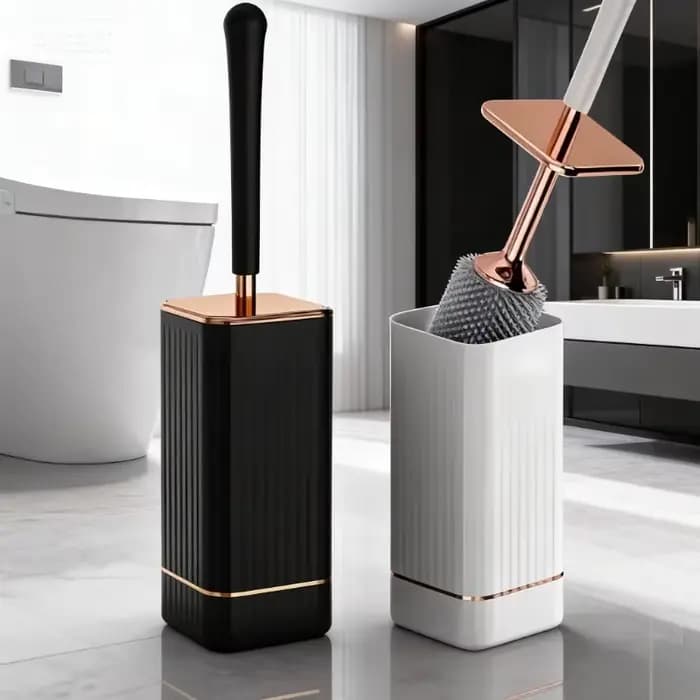 Brosse de toilette en silicone à poils souples TPR