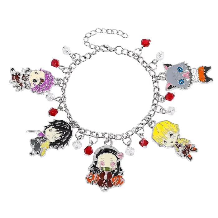 Bracelet en métal émaillé avec pendentif de dessin animé, accessoires de mode exquis pour hommes et femmes, cadeau