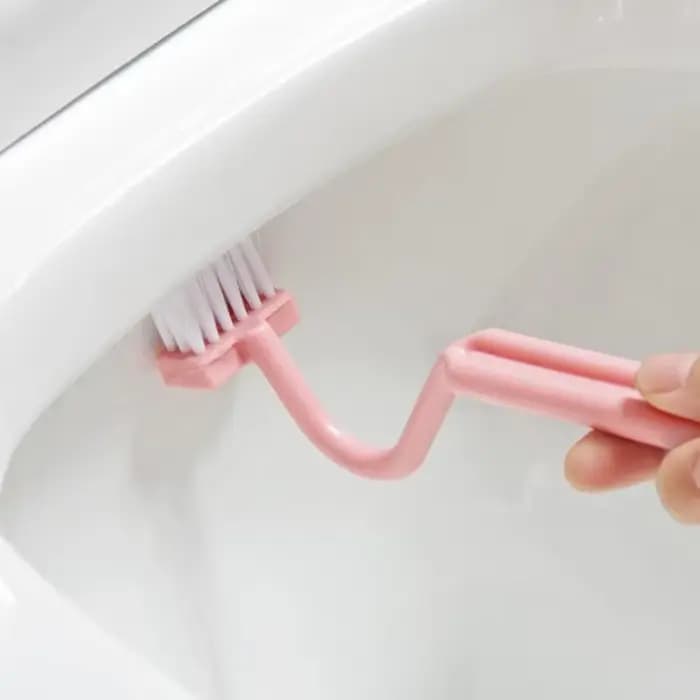 Brosse de nettoyage de toilettes en forme de S