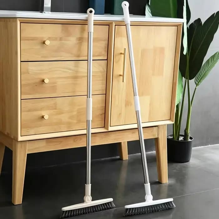 Brosse de nettoyage robuste à long manche et poils durs pour sols