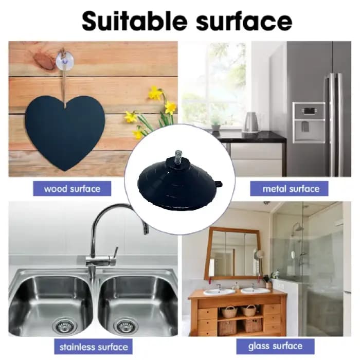 Ventouses sous vide noires de 60mm