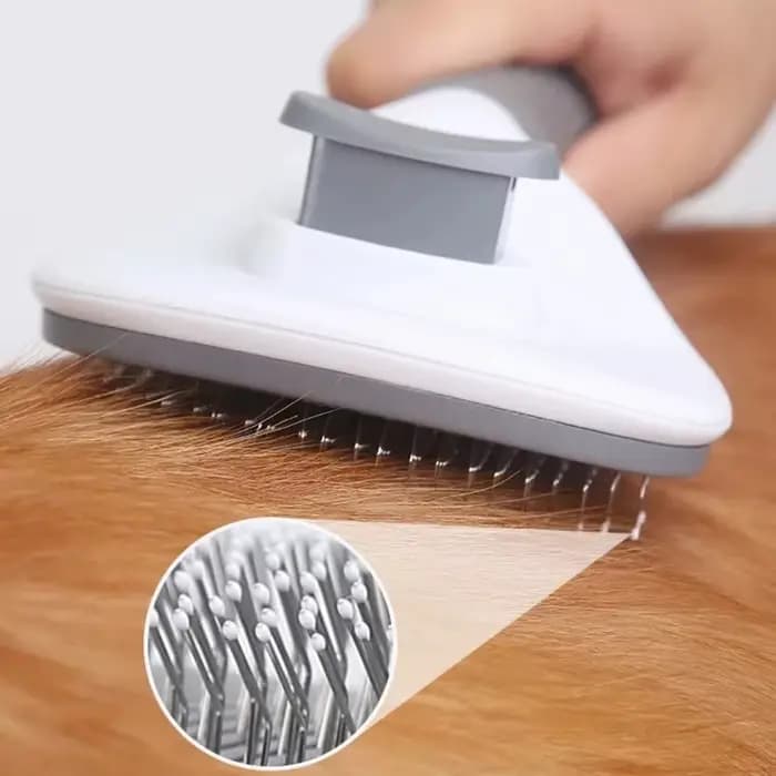 Brosse autonettoyante pour animaux de compagnie, peigne pour chiens et chats, accessoire de toilettage pour chiots et chatons
